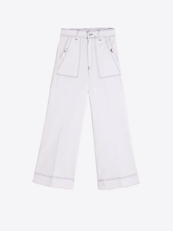 Mujer Vilagallo Pantalon Noa Blanco