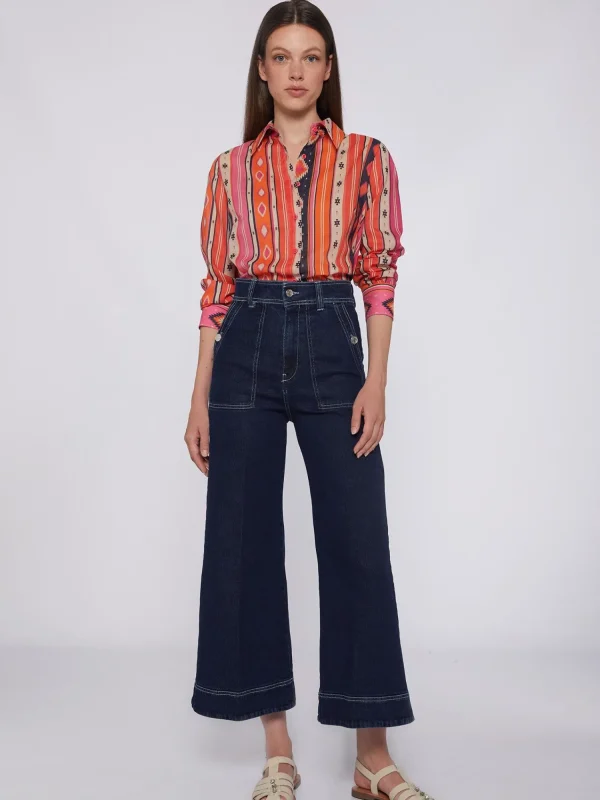 Mujer Vilagallo Pantalon Noa Denim