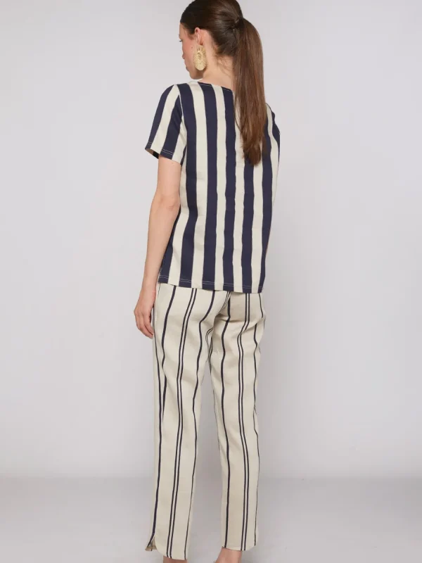 Mujer Vilagallo Pantalon Ornella Rayas