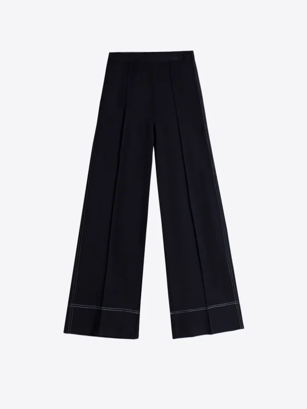 Mujer Vilagallo Pantalon Punto Beatriz Negro