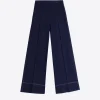 Mujer Vilagallo Pantalon Punto Navy