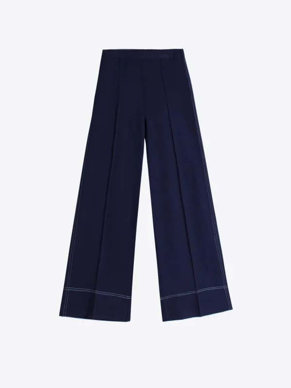 Mujer Vilagallo Pantalon Punto Navy