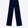 Mujer Vilagallo Pantalon Punto Navy Perfect Fit