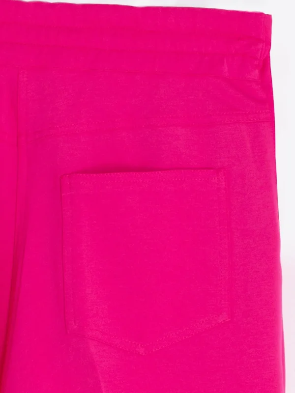 Mujer Vilagallo Pantalon Punto Rosa Botones Laterales Perfect Fict