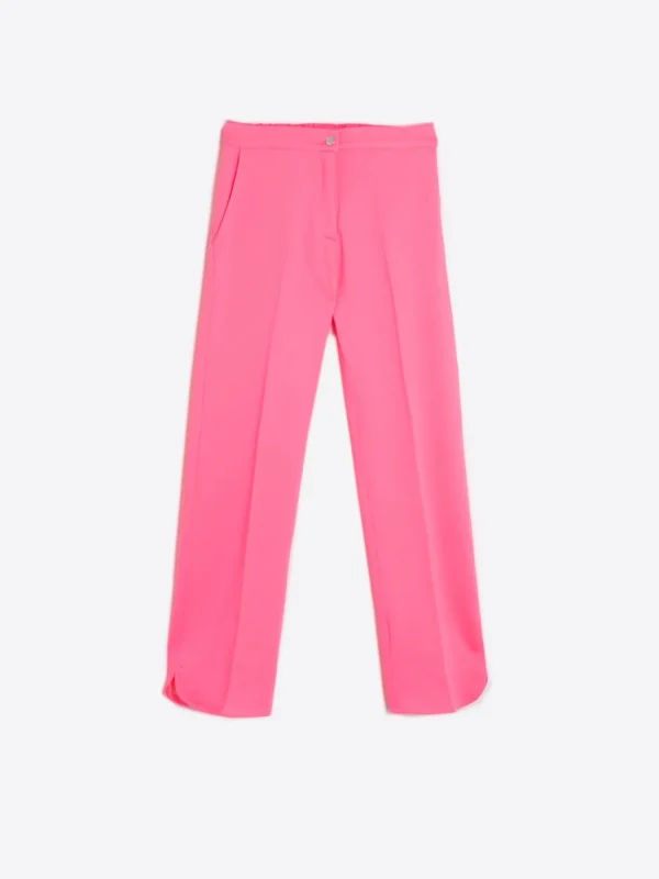 Mujer Vilagallo Pantalon Punto Rosa Fluor