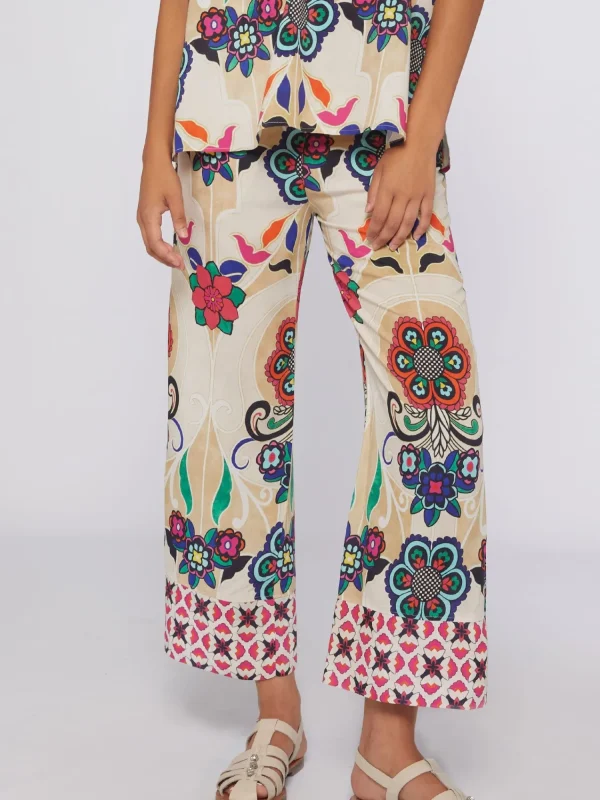 Mujer Vilagallo Pantalon Sandra Floral Noveau