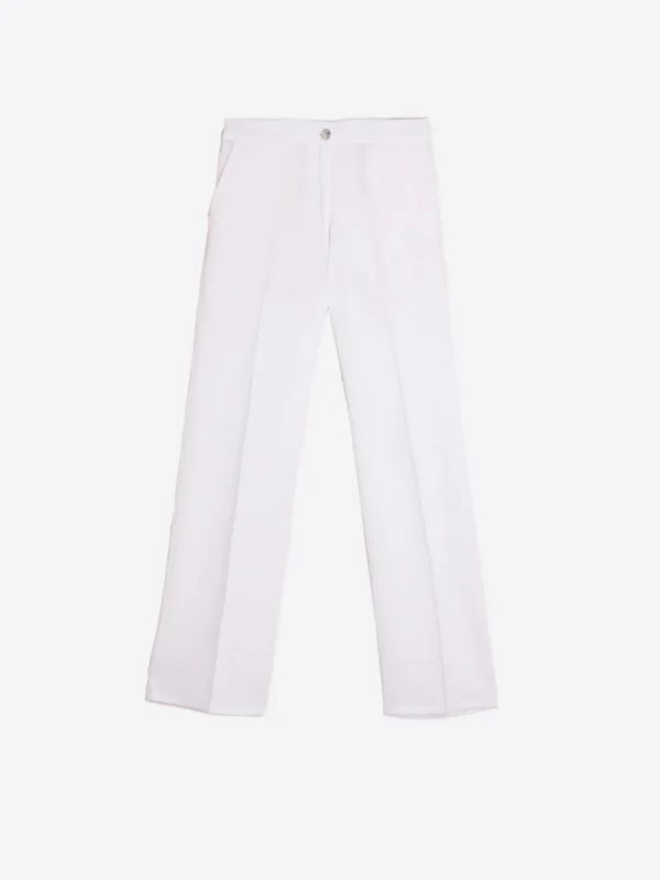 Mujer Vilagallo Pantalon Tiffany White Linen