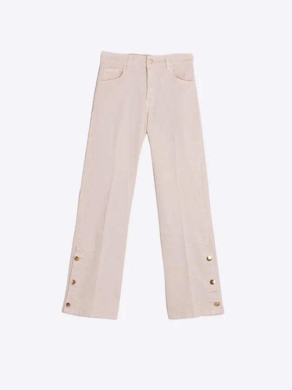 Mujer Vilagallo Pantalon Vaquero Crudo Gabriella