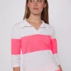 Mujer Vilagallo Polo Punto Banda Rosa Fluor