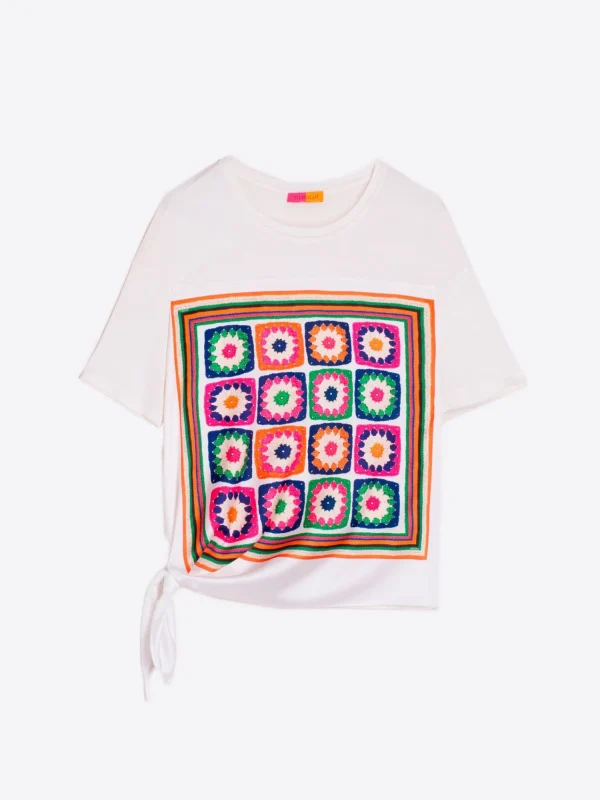 Mujer Vilagallo T-Shirt Victoria Granny Square