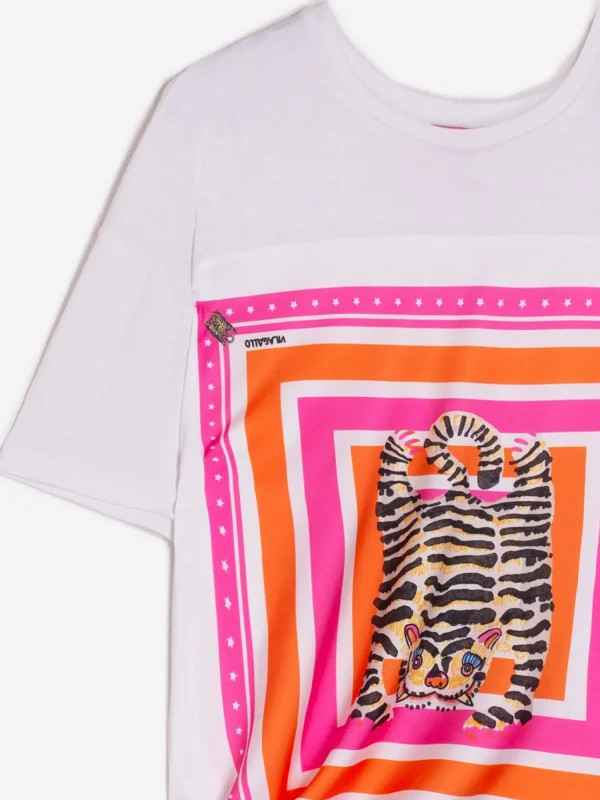 Mujer Vilagallo T-Shirt Victoria Tiger Square