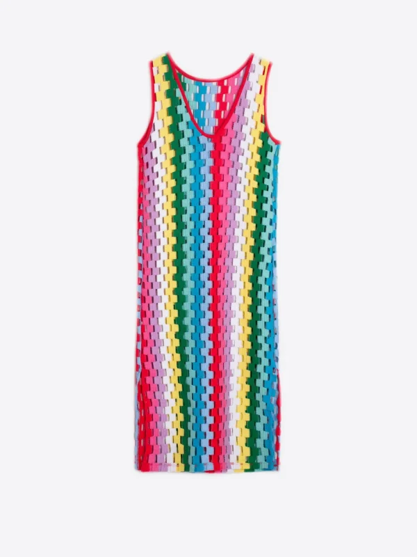 Mujer Vilagallo Vestido Calado Escote Espalda Multicolor