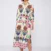 Mujer Vilagallo Vestido Camisero Floral Noveau Print