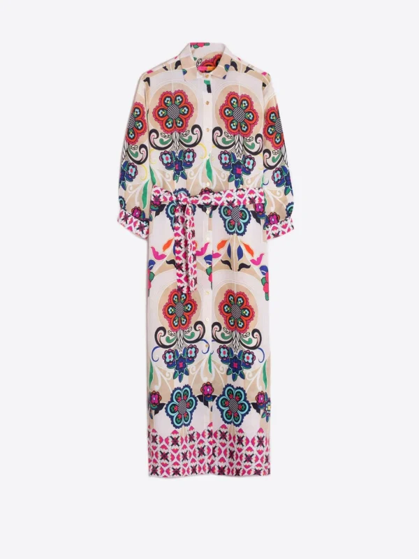 Mujer Vilagallo Vestido Camisero Floral Noveau Print