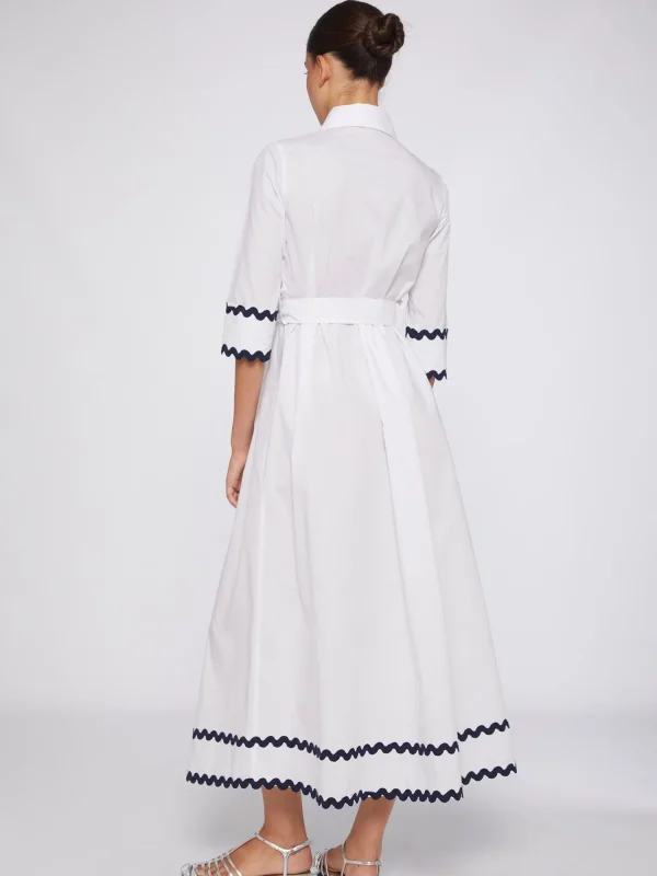 Mujer Vilagallo Vestido Camisero Popelin Blanco