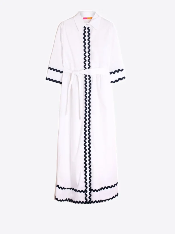 Mujer Vilagallo Vestido Camisero Popelin Blanco