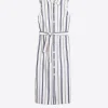 Mujer Vilagallo Vestido Camisero Sin Mangas Rayas