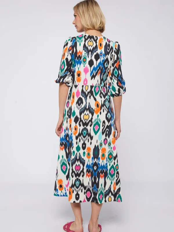 Mujer Vilagallo Vestido Carolina Ikat Knit Print