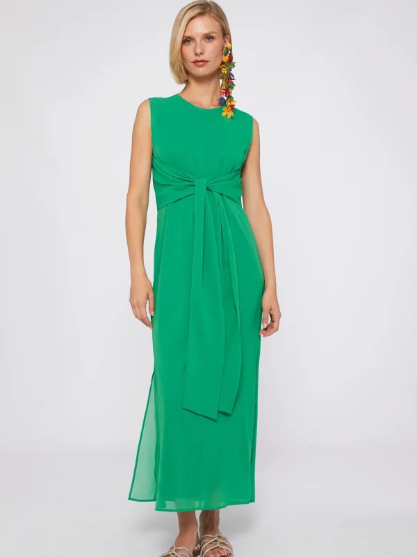 Mujer Vilagallo Vestido Chiffon Verde Lazada