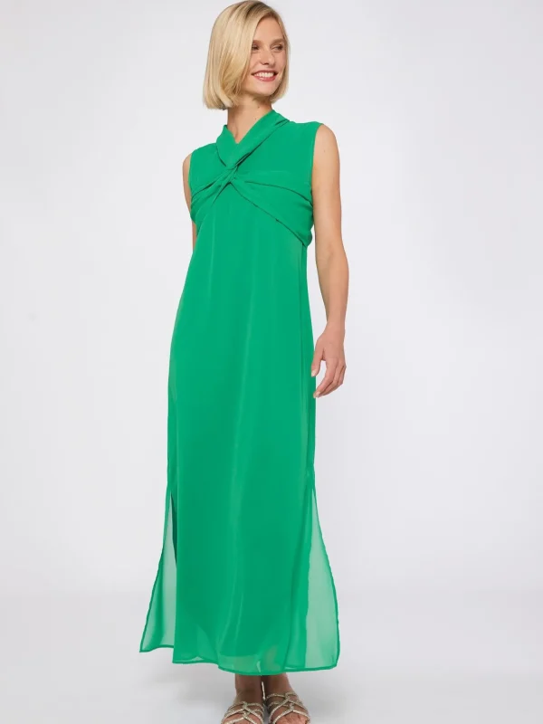 Mujer Vilagallo Vestido Chiffon Verde Lazada