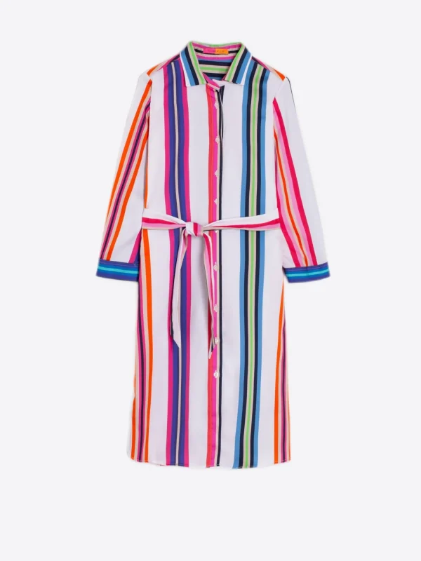 Mujer Vilagallo Vestido Dover Multicolor Cotton Stripe