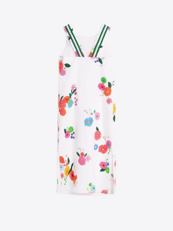Mujer Vilagallo Vestido Largo Flores 100% Lino