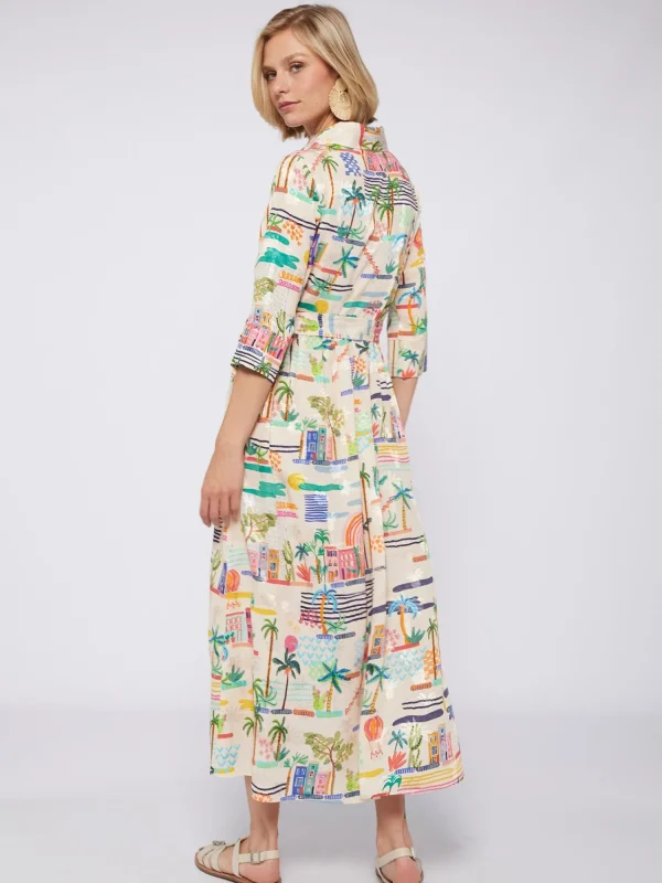 Mujer Vilagallo Vestido Largo Villajoyosa Acuarela