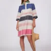 Mujer Vilagallo Vestido Maxi Rayas Lino