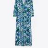 Mujer Vilagallo Vestido Noam Green Geometric Knit Print