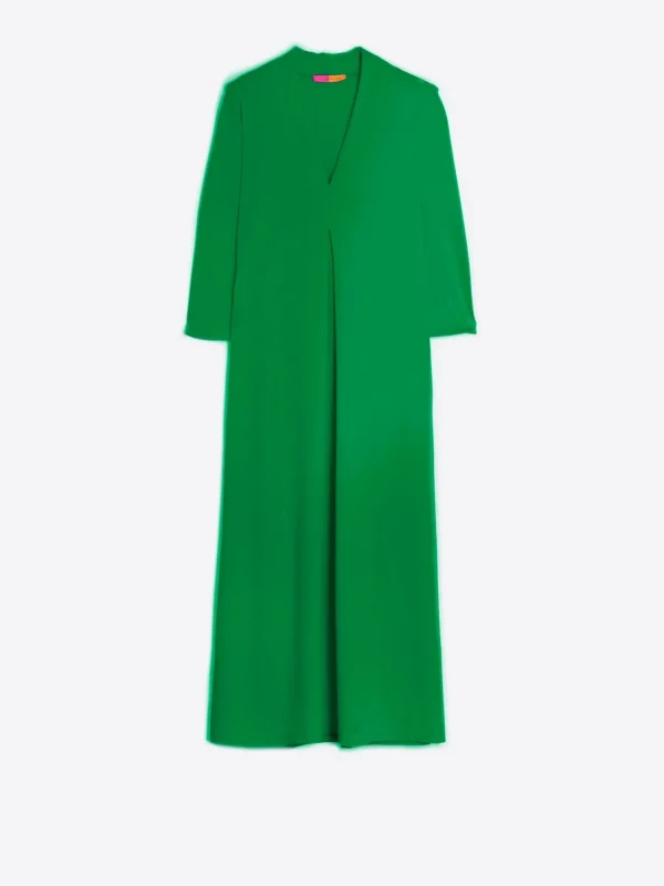 Mujer Vilagallo Vestido Punto Elastico Verde