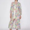 Mujer Vilagallo Vestido Seersucker Estampado Crochet